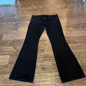 Citizens Of Humanity Flare Leg Sz 29 Black embroidered back pockets Flare Snake